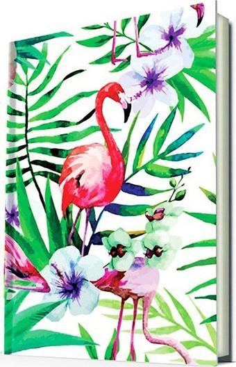 Deffter Paradise-Flamingo Flower/Sert Kapak Çizgili 14x20 Cm