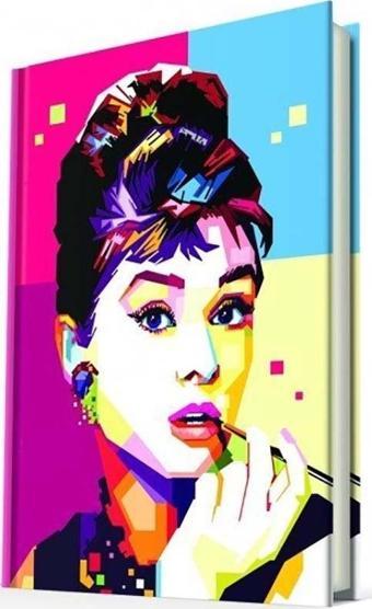 Deffter Popart Audrey Hepbourn Sert Kapak Çizgili 14*22  64873-3