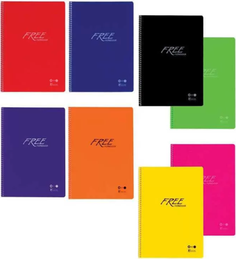 Keskin Color Free Plastik Kapak Çizgili Defter A5 60 Yaprak