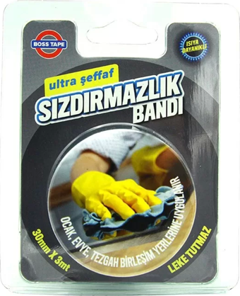 BOSS TAPE 3852 ULTRA SIZDIRMAZLIK BANDI 30mmx3m ŞEFFAF