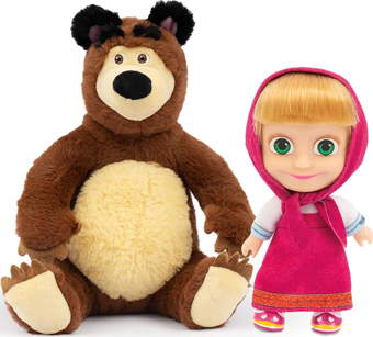 Just Cheap Store Masha İle Koca Ayı 20 Cm Peluş 12 Cm Bebek Mha21000