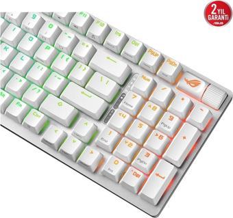Asus ROG Strix Scope II 96 ROG NX Snow Switch Hot-Swap Beyaz Kablosuz Mekanik Gaming Klavye