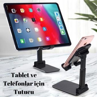 EveFix Siyah Aynalı Cep Telefonu Sabitleyici Stand Katlanabilir Ayarlanabilir Telefon Standı