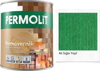 Permolit Sentetik Vernikli Ahşap Koruyucu Boya YEŞİL 0.75 Lt.