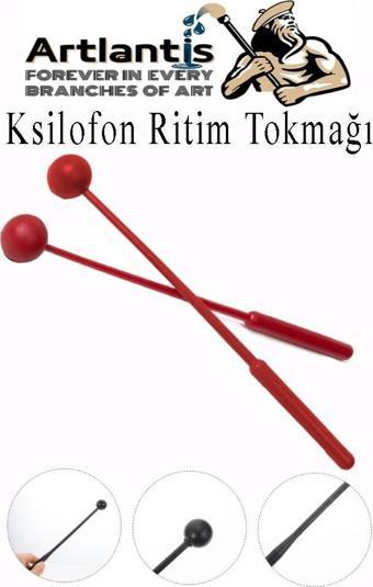 Ksilofon Tokmağı 1 Çift Kırmızı 1 Paket Ritim Çubuğu Plastik