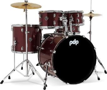 PDP Drums centerstage 20'' 5-Parça Akustik Davul Seti (Ruby Red Sparkle)