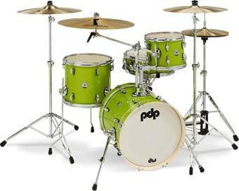 PDP Drums New Yorker 4-Parça Akustik Davul (Electric Green Sparkle)