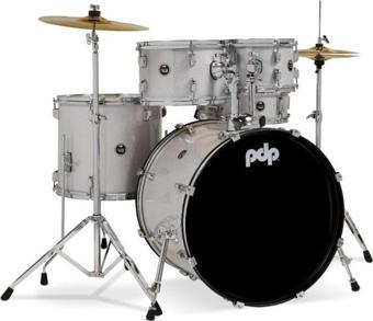 PDP Drums Centerstage 20'' 5-Parça Akustik Davul Seti (Diamond White Sparkle)