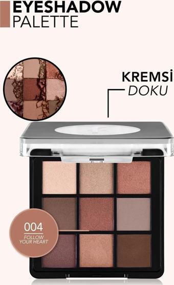 Flormar Mat & Işıltılı Kremsi Far Paleti - Eye Shadow Palette - 004 Follow Your Heart- 8682536048460