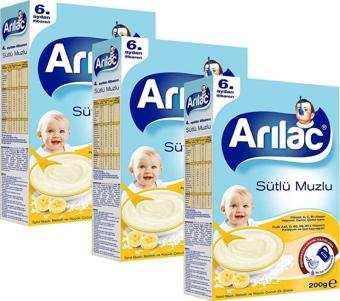 Arılac Instant Ek Gıda Sütlü Muzlu 200 gr x 3 Adet