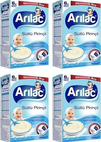 Arılac Instant Ek Gıda Sütlü Pirinçli 400 gr x 4 Adet