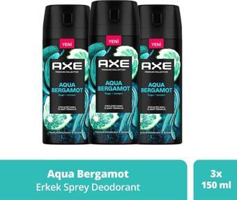 Axe Erkek Deodorant Spray Aqua Bergamot 150 ml x 3 Adet