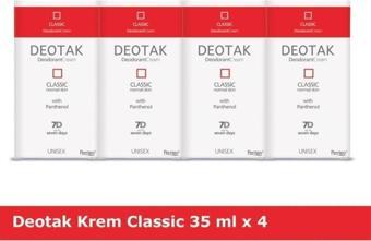 Deotak Krem Deodorant Classic 35 ml x 4 Adet