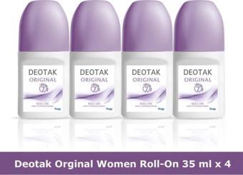 Deotak Original Women Roll-On Deodorant 35 ml x 4 Adet