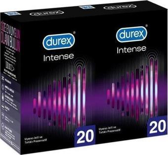 Durex Intense Uyarıcı Prezervatif 20 li x 2 Adet (40 lı Avantaj)