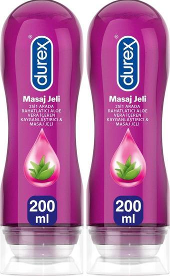 Durex Play Masaj Jeli ve Kayganlaştırıcı Aloe Veralı 200 Ml x 2 Adet