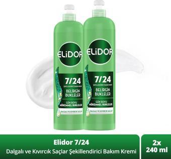 Elidor 7/24 Şekillendirici Saç Bakım Kremi Bukleler 240 ml x 2 Adet