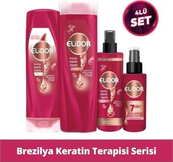 Elidor Brezilya Keratin Terapisi Saç Bakım Serisi 4 lü Set