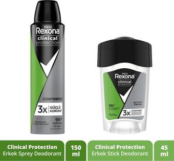 Rexona Men Clinical Protection Erkek Sprey Deodorant ve Stick Deodorant