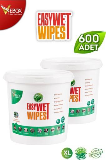 Vebox Easy Wet Wipes Islak Kova Mendil 300 Adet x 2 Adet