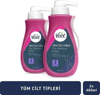 Veet Hassas Ciltler İçin Tüy Dökücü Krem 400 ml x 2 Adet