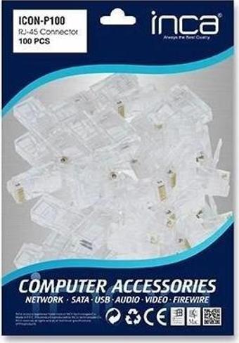 ONTECH - Inca Icom-p100 Rj45 Cat6 100 Adet Plastık Konnektor