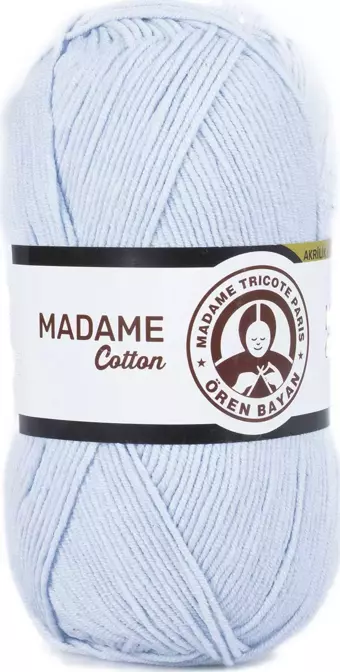 Just Cheap Store 1 Adet Madame Cotton El Örgü İpi Yünü 100 Gr 031 Bebe Mavisi