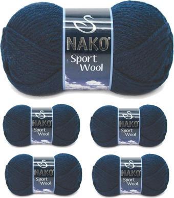 Just Cheap Store 5 Adet Sport Wool Atkı Bere Ceket Yelek Örgü İpi Yünü No: 3088 Lacivert