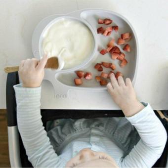 EveFix Bebek Ve Çocuk Için Sevimli Fil Model Desenli Yemek Bebek Mama Kabı Bölmeli Tabak