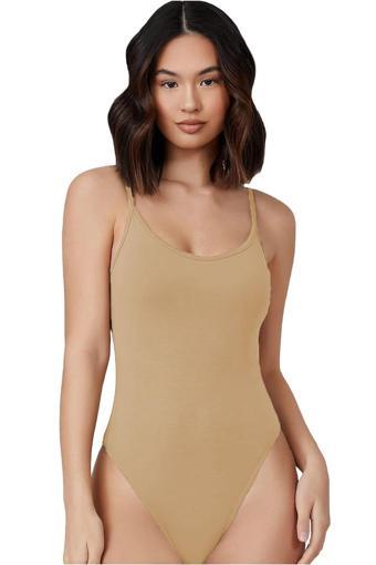 Kadın Modal Spagetti Askılı Kancalı  Bodysuit Tops Atlet Belinay0860