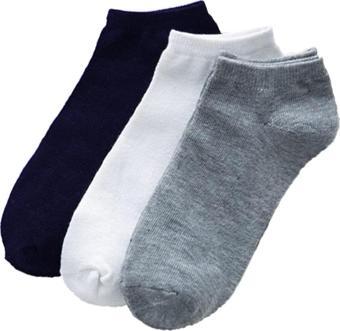 3lü Unisex Kısa Patik Çorap Ekonomik Pamuklu Spor Çorabı