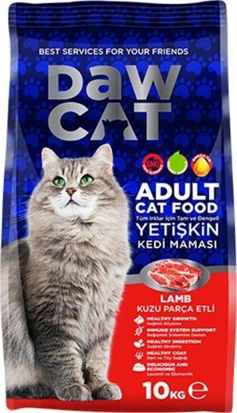 Daw Cat Yetişkin Kedi Maması Kuzu Parçalı 10 Kg