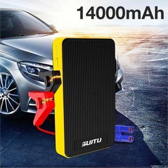 Ally Suitu 14000Mah Jump Starter Akü Takviye Seti ( Powerbank + Led Lamba)-Siyah