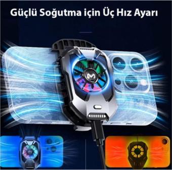 Dla8 Cep Telefon Soğutma Fanı Radyatör Soğutucu Rgb Led Işıklı