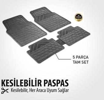 Begtech Mini Countryman 2010 - 2024 Kesilebilir Universal Üçgen Desen Siyah Oto Paspas
