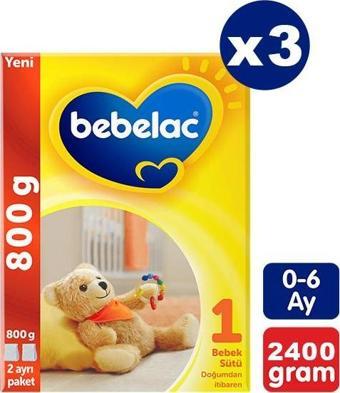 Bebelac 1 Bebek Sütü 800 gr x 3 Adet