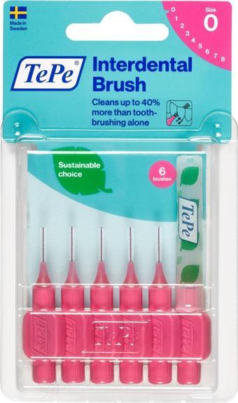 Tepe Interdental Brush Arayüz Fırçası Pembe 0.4 mm 6 lı