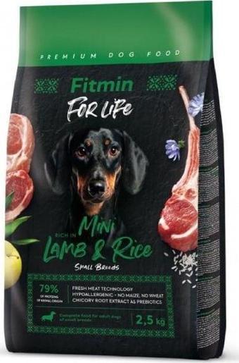 Fitmin For Life Mini Irk Kuzu Etli ve Pirinçli Yetişkin Köpek Maması 2.5 Kg