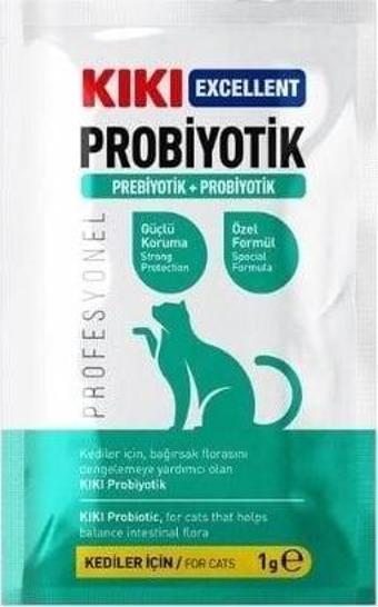 Kiki Excellent Kediler için Toz Probiyotik ve Prebiyotik Saşe 1 Gr 1 Adet