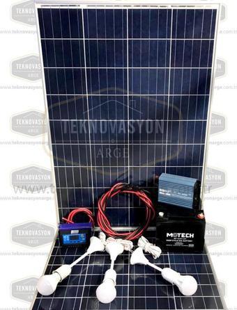 105 Watt Güneş Paneli Tv Aydınlatma Paketi Solar Paket