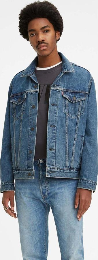 Levi'S The Trucker Jacket Med Stonewash Indigo Erkek Trucker - 72334-0130