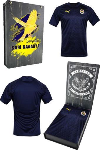 Fenerbahçe Orijinal A Takım Futbolcu Lacivert Antrenman Çocuk T-Shirt Ahşap Kutulu