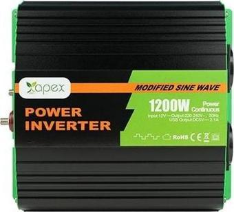 NS1200-12 Apex 1200W Modifiye Sinüs İnverter 12V