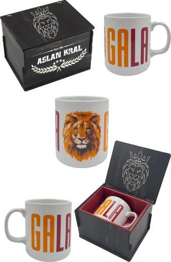 Galatasaray Kupa Gs Orijinal Lisanslı Mug, Özel Ahşap Kutulu
