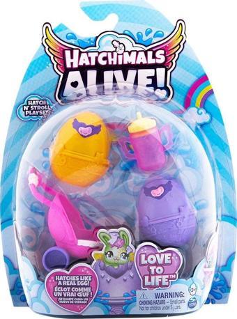 Hatchimals Alive Hatch N' Stroll Oyun Seti V2 Pembe-Sarı 6067741