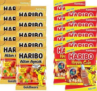 Haribo Altın Ayıcık ve Happy Cola 80 gr Kanka Boy 20 li Karma Paket