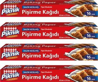 Piknik Pişirme Kağıdı Kesilmiş 42x37 cm 16 lı x 4 Adet