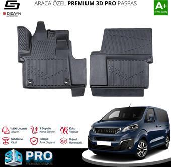 Peugeot Expert Traveller 3D Pro Havuzlu Paspas 2016 Üzeri A+ Kalite