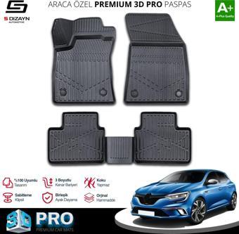 Renault Megane 4 3D Pro Havuzlu Paspas 2016-2021 A+ Kalite