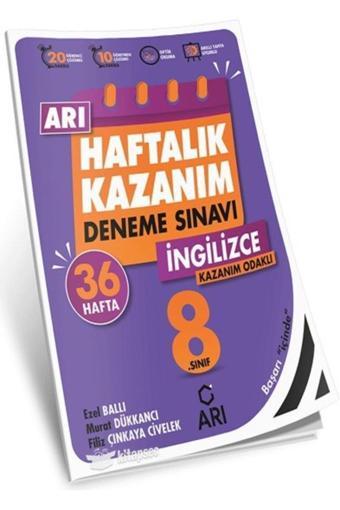 8. Sınıf İngilizce Haftalık Kazanım Deneme Sınavı - An Yayınları